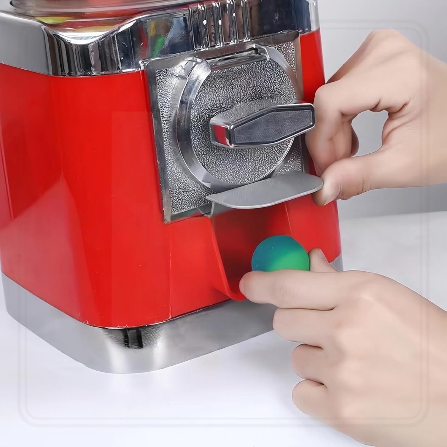 ガチャガチャマシン 本体セット【カプセル200個付属】業務用・家庭用兼用｜硬貨不要