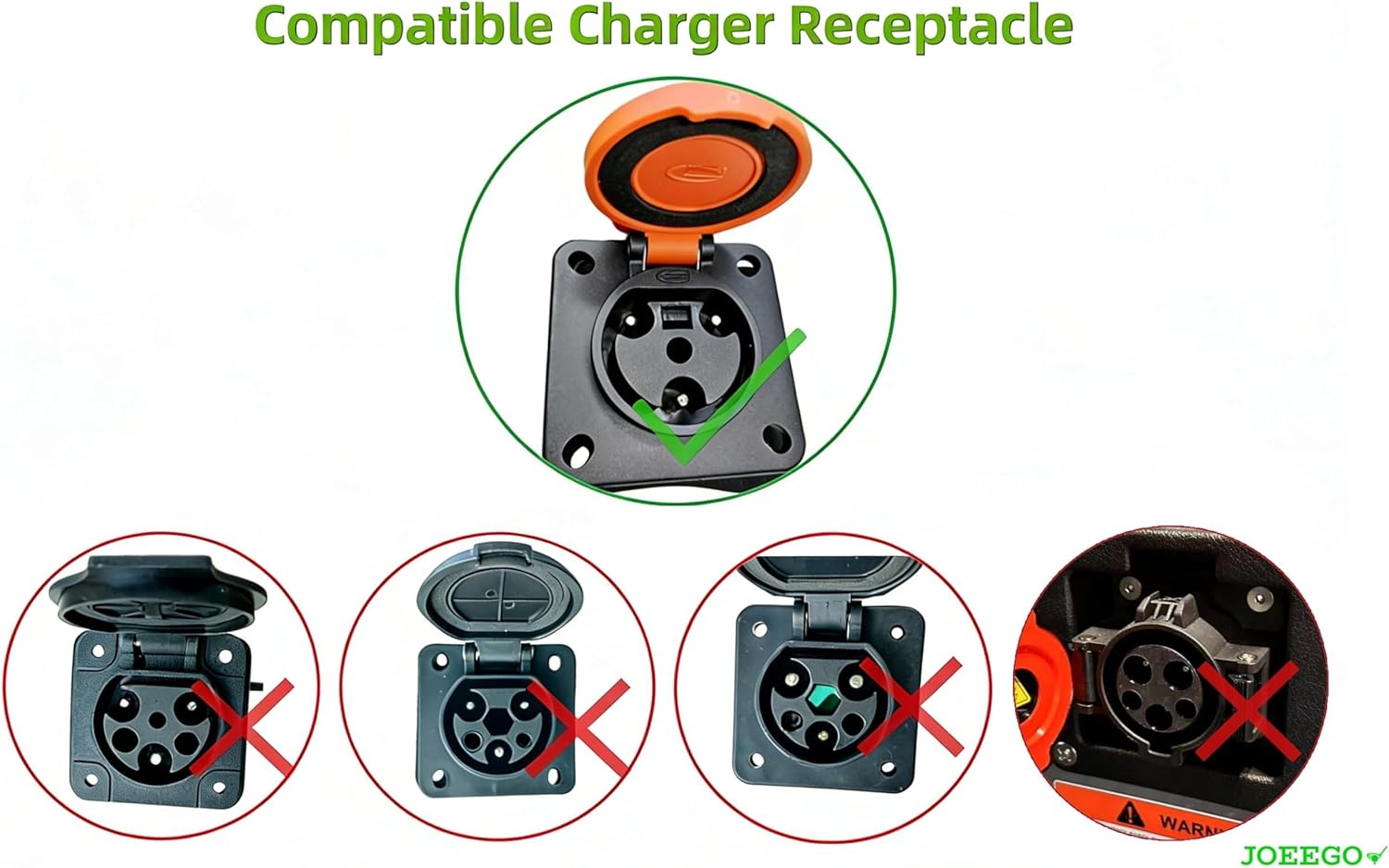 JOEEGO Y-30 Charging Power Cord Assembly Compatible with Coleman DR48V & Kandi Kruiser 4P AGM Battery Golf Carts, ETL Listed (16.4ft)