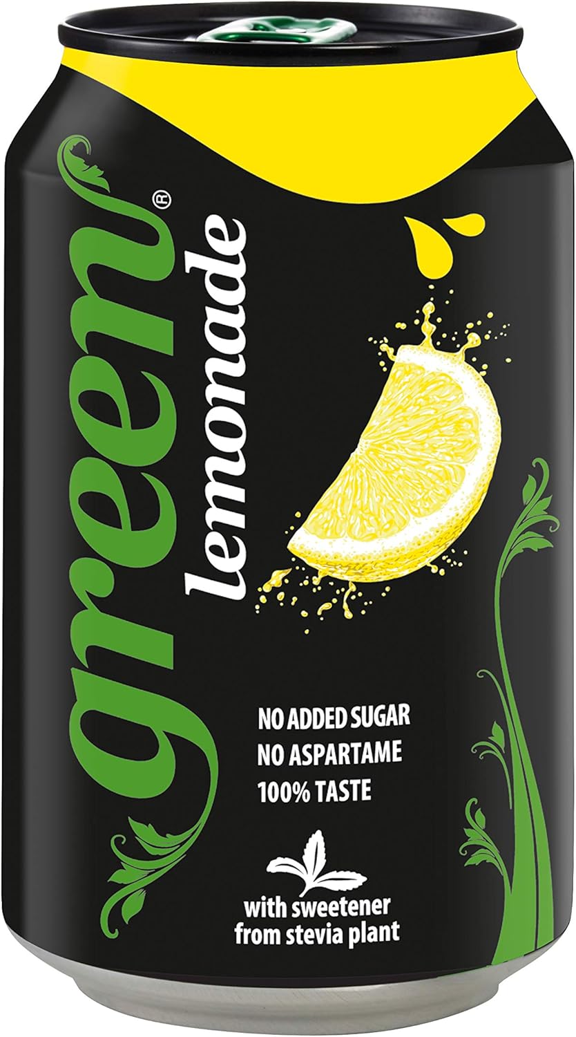 Green Lemonade Cans 24 Pack, No Aspartame, No Added Sugar Soft Drink