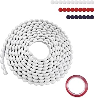 Flexible Peel and Stick molding Trim, Length 10 ft Pearl molding Strips are Easy to Install, Suitable for Bathroom Mirror Frames, Wall Decoration, Cabinets and TV Cabinet Decoration (White/15MM)