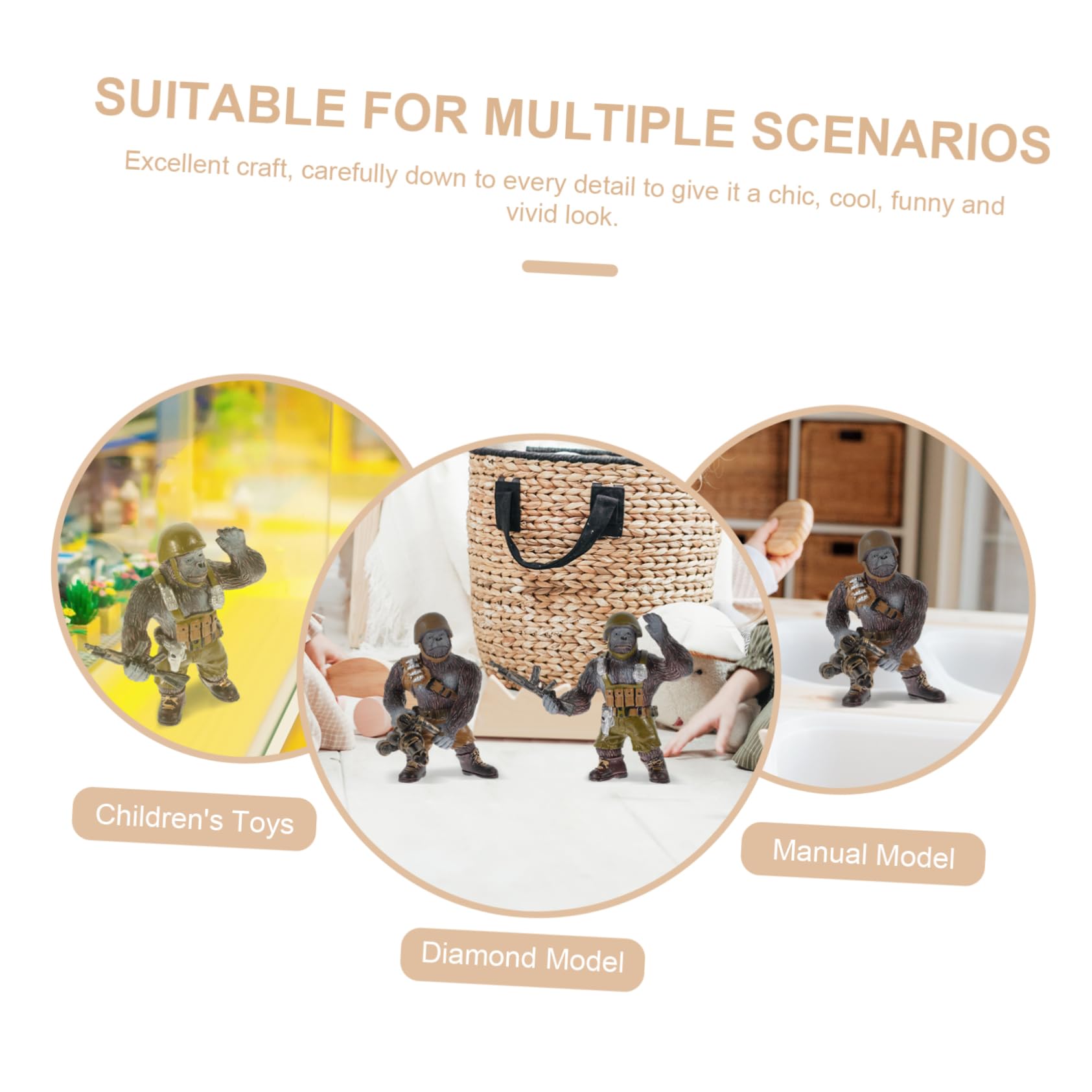 BESTonZON 4 Pz Modello Di Figure Di Animali Giganti Animali in Miniatura Giocattoli Degli Animali Della Giungla Miniature Da Tavolo Bambino Plastica Animale Decorazioni