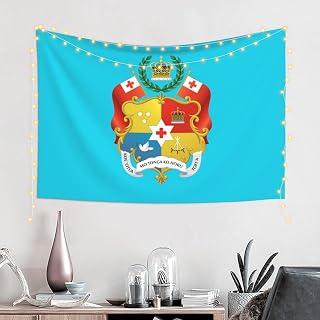Tapestry Wall Hanging Art Home Decor Polyester Tongan coat of arms Tapestry for Living Room Bedroom Bathroom Kitchen Party Holiday College Dorm 60x40 Inch