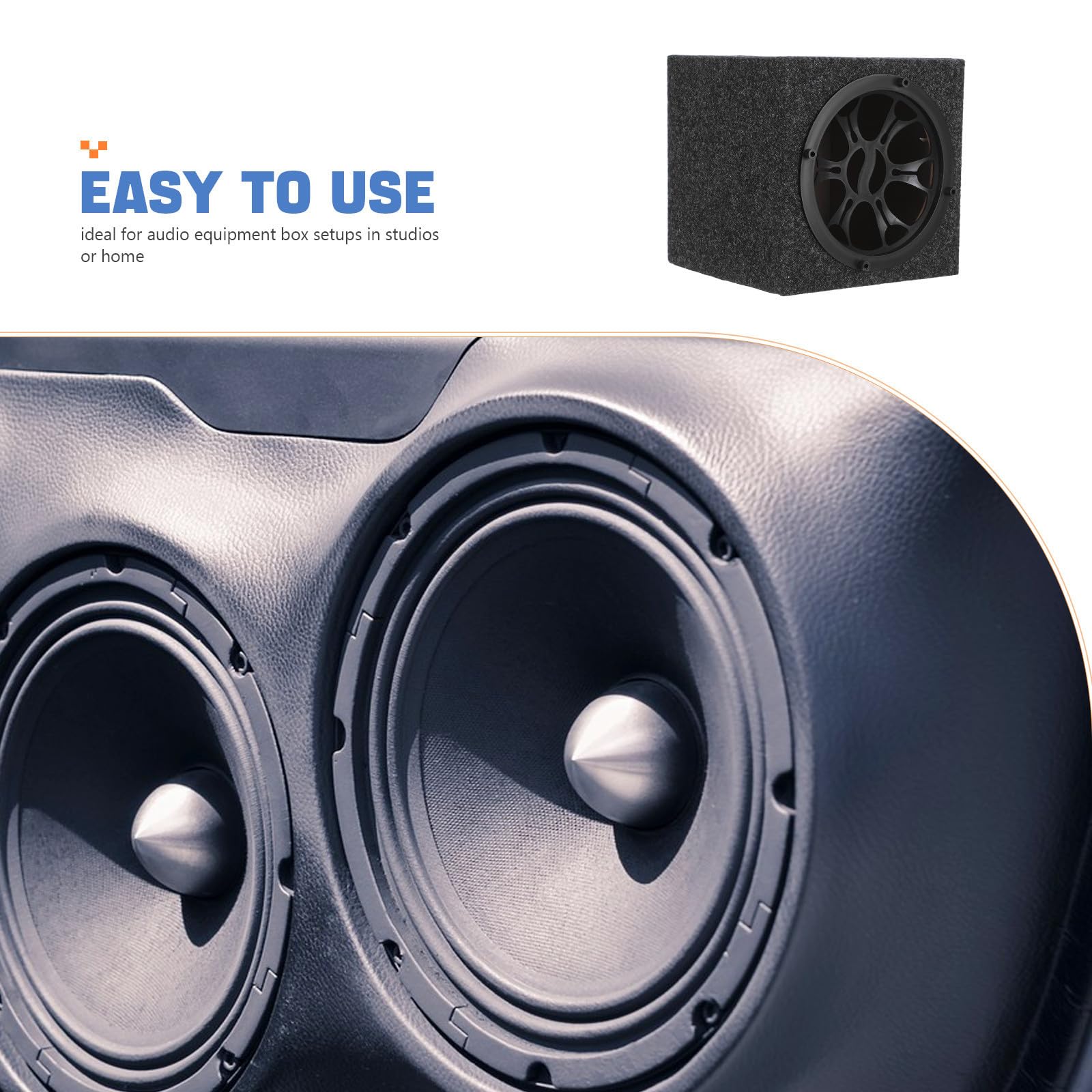 Operitacx Cassa per Subwoofer Design Sigillato Rivestimento in Feltro in Legno per Risposta Potente dei Bassi, per Installazioni Audio Auto e Casa