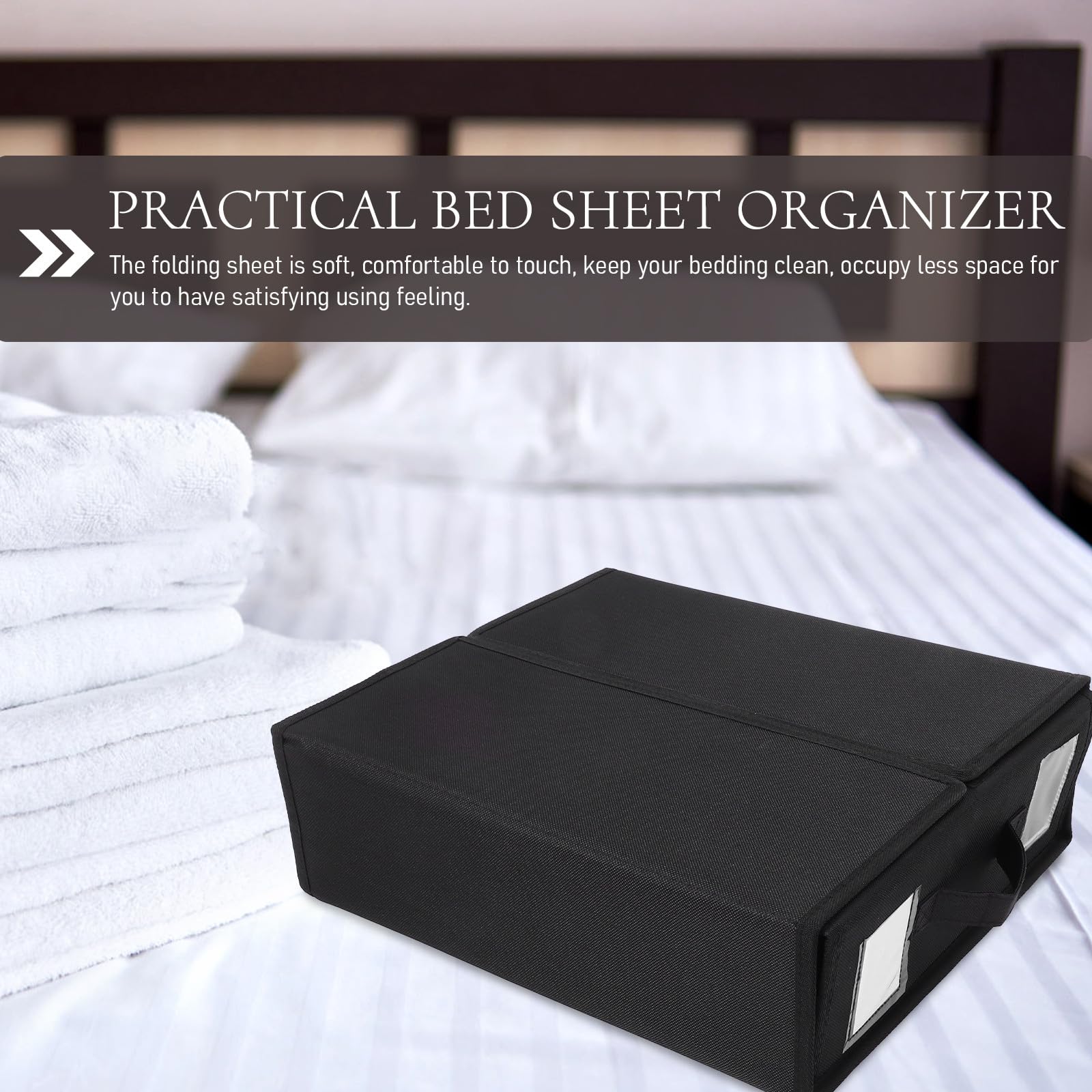 ULTECHNOVO Boîte de Rangement Pliable pour Couverture et Draps, Organisateur Léger Fermeture Éclair, pour Placard et Chambre à Coucher