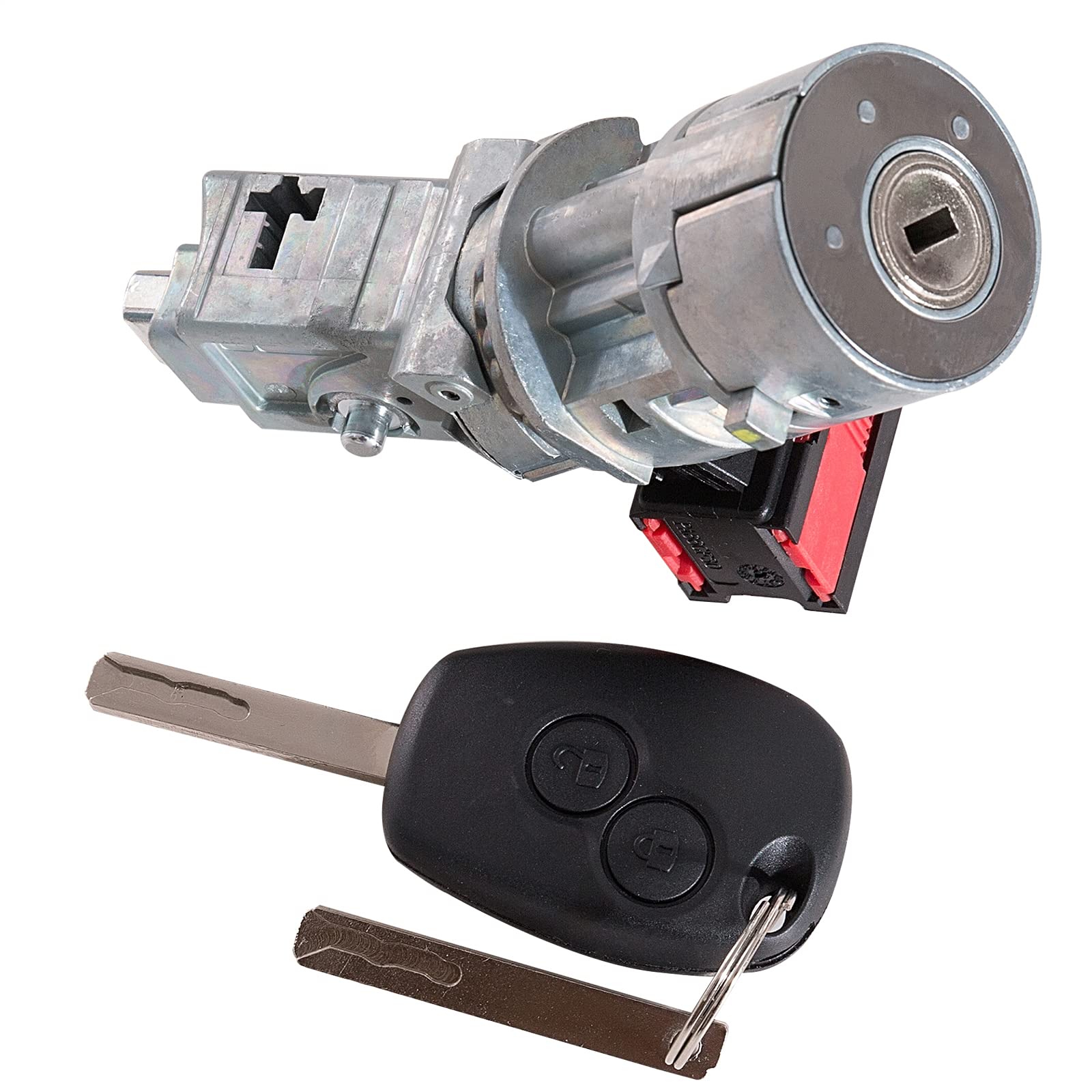 Twowinds - Bloccheto Accensione 487009186R Compatibile con Renault Master 3, Kangoo 2, Trafic 3, Modus, Twingo 2, Movano (2004-) - Interruttore Blocco Volano Antifurto - Neiman - Chiave
