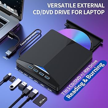 PC用DVDドライブコンピュータCD USB 3.0ポータブル外付け光学式ドライブCD-ROM/DVD-ROMプレーヤー（Windows 10および8用）ラップトップデスクト n5ksbvb 61BPi6oWJWL._UF350,350_QL50_.jpg