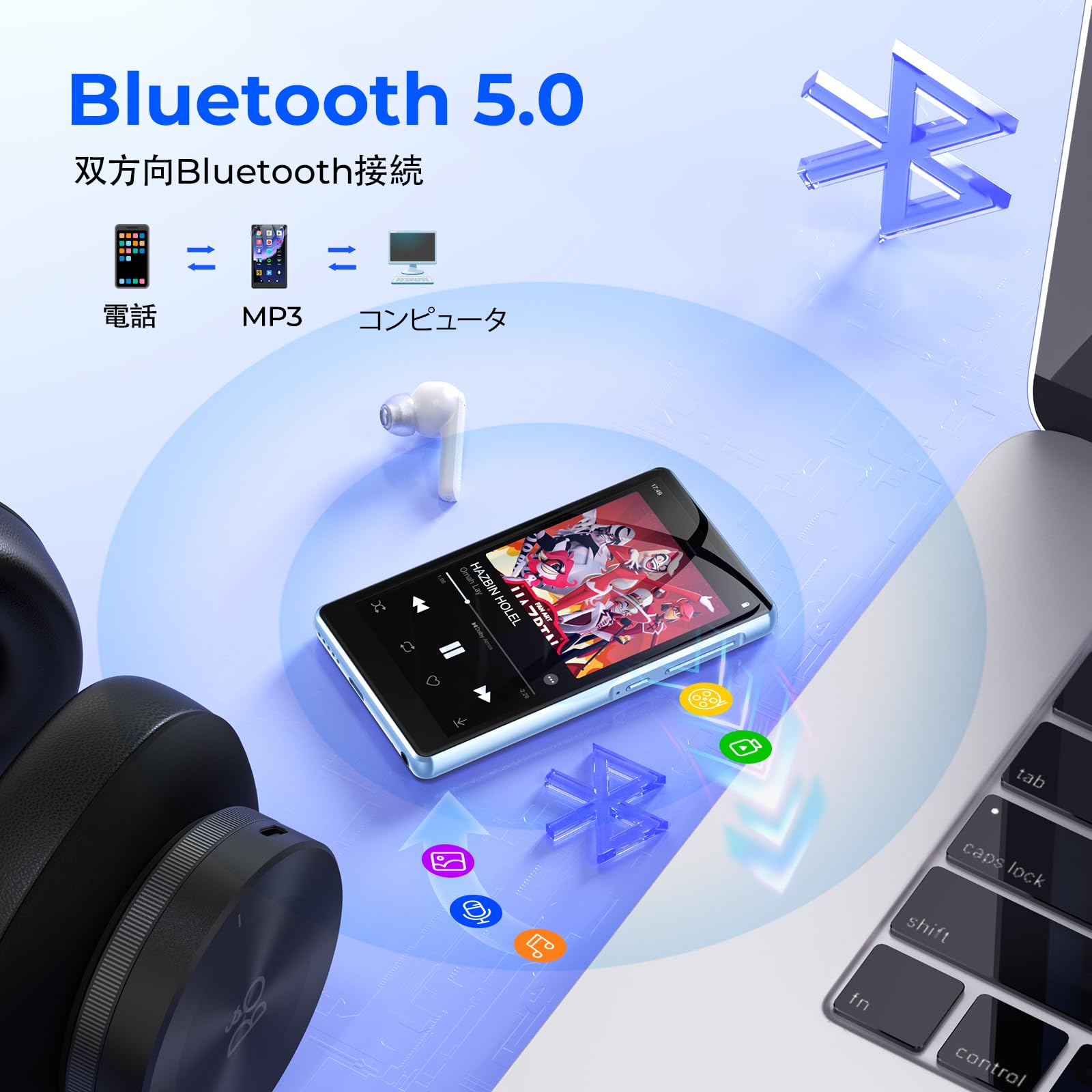 4.7インチ Android MP3プレイヤー Bluetooth WiFi Amazon.co.jp