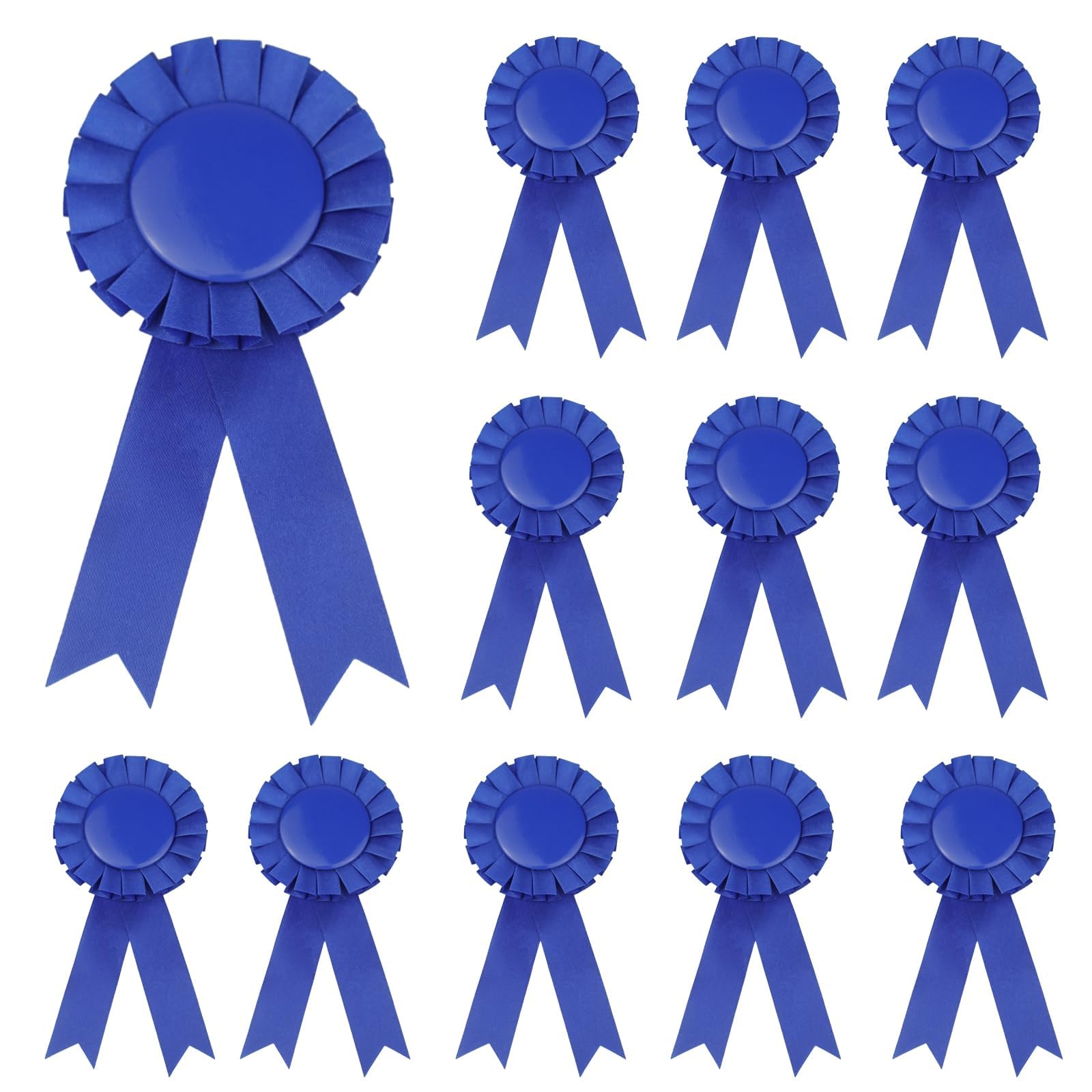 12 Pieces Blank Award Ribbon 1st 2nd 3rd Place Rosette Ribbon Award Medal Victory Ribbon for Competition Classroom Sport Event DIY Party Accessory(