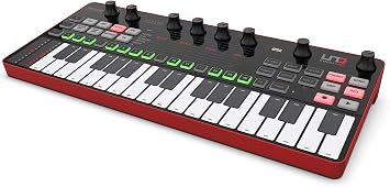 IK Multimedia UNO Synth Pro 3 oscillator desktop monophonic analog synthesizer multi-mode filter, arpeggiator, 64 step sequencer, audio input, full USB, MIDI and CV controls