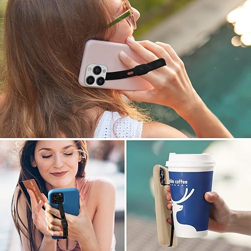 Miniatura 4 de CISID - Correa para teléfono, 3 unidades, de silicona, para teléfono, reutilizable, para la parte posterior del teléfono, soporte para dedos, correa