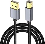 Danfetsoy USB 2.0 Printer Cable 10ft, Type B to Type A Cable Male to Male for MacBook Pro, Air, DJ Controller, Printer, Scanner, Fax Machine, Midi Keyboard, etc (3m/10feet)