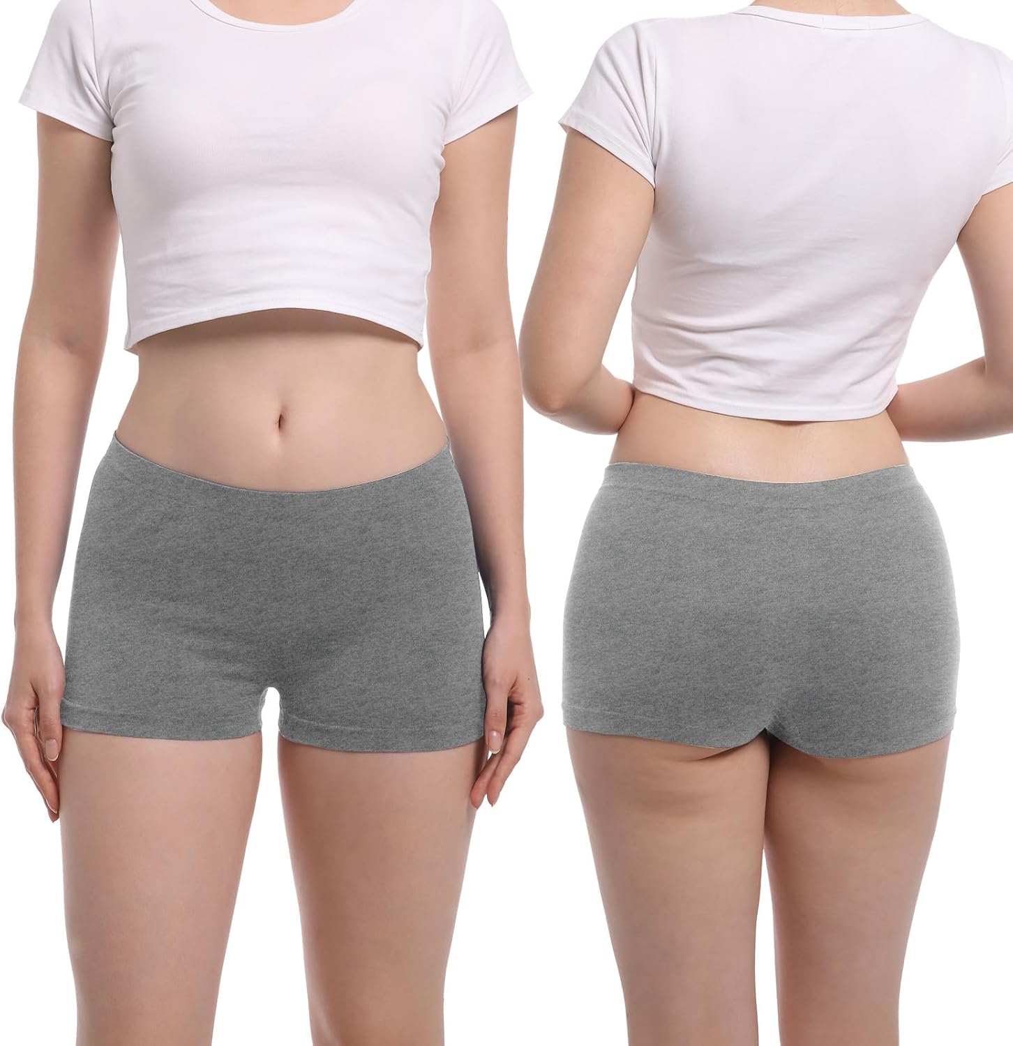 Seamless Boyshort Underwear For Women Nylon Spandex Boyshorts Panties Soft Stretch Boy Shorts Underwear MultiPack - Image 2