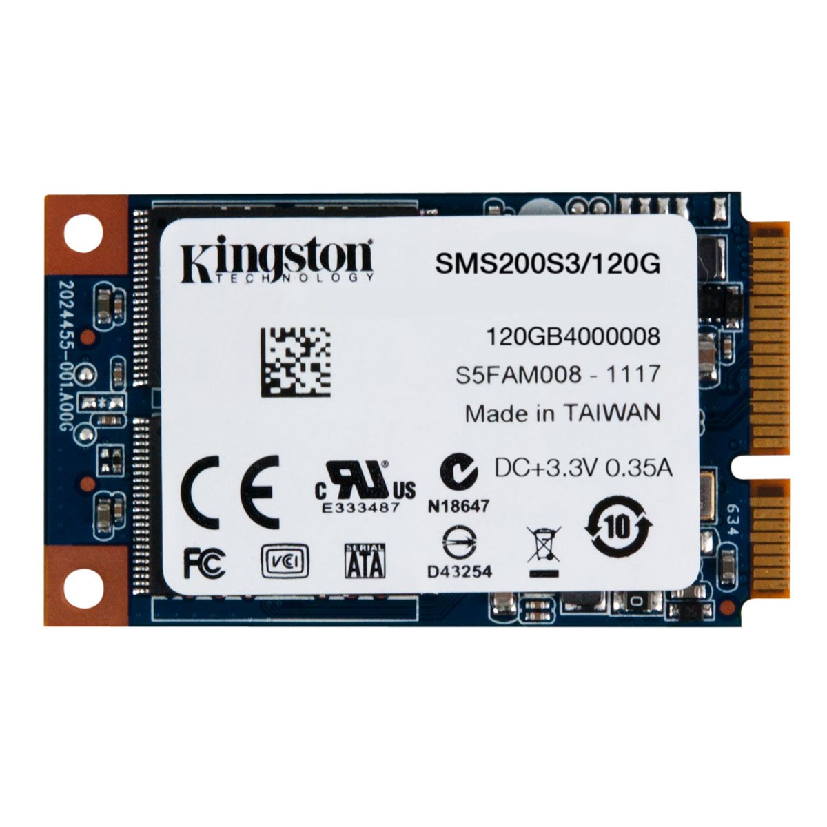 Kingston - SSDNow mS200 mSATA - 120 Go - Disque flash SSD interne