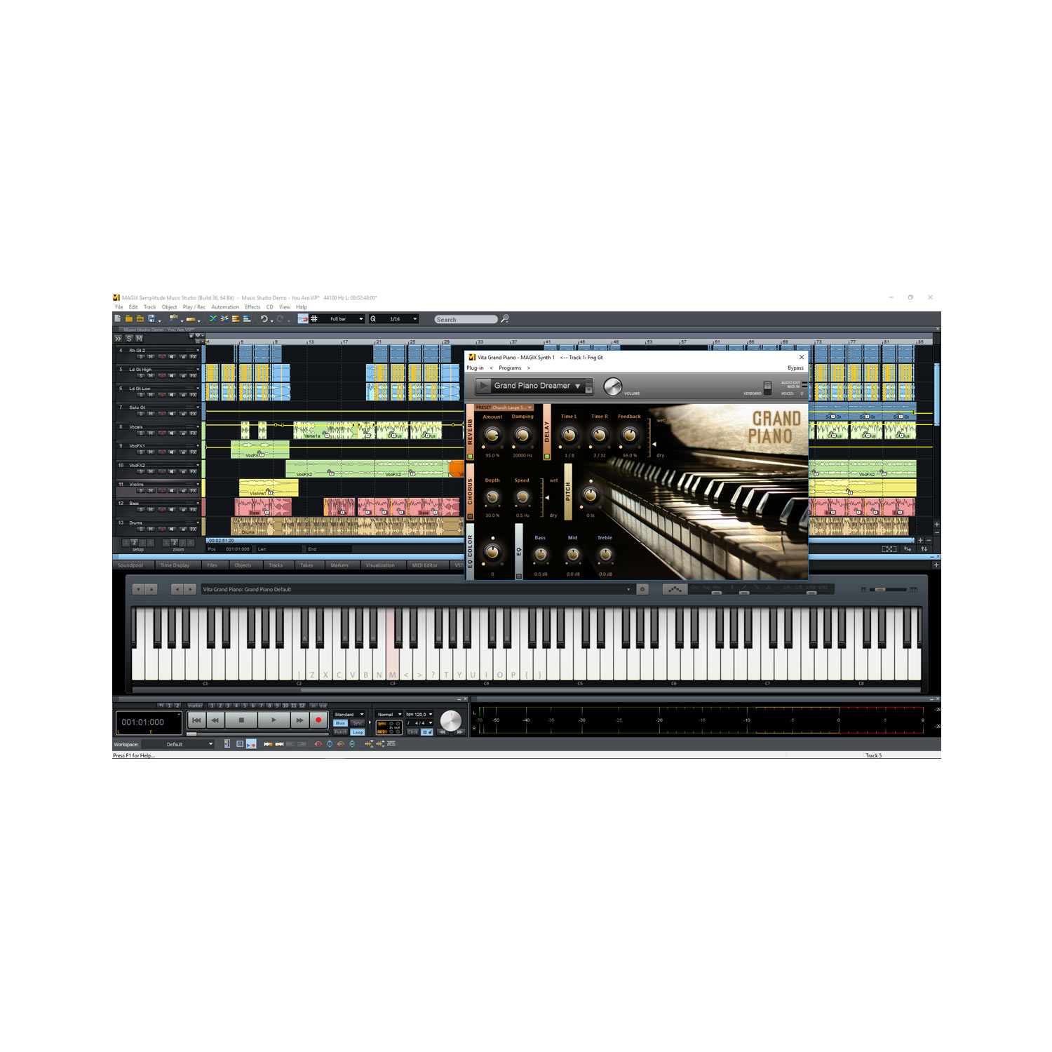MAGIX Samplitude Music Studio – Version 2019 – das komplette Studio zum Komponieren, Aufnehmen, Mixen und Mastern. [Download]