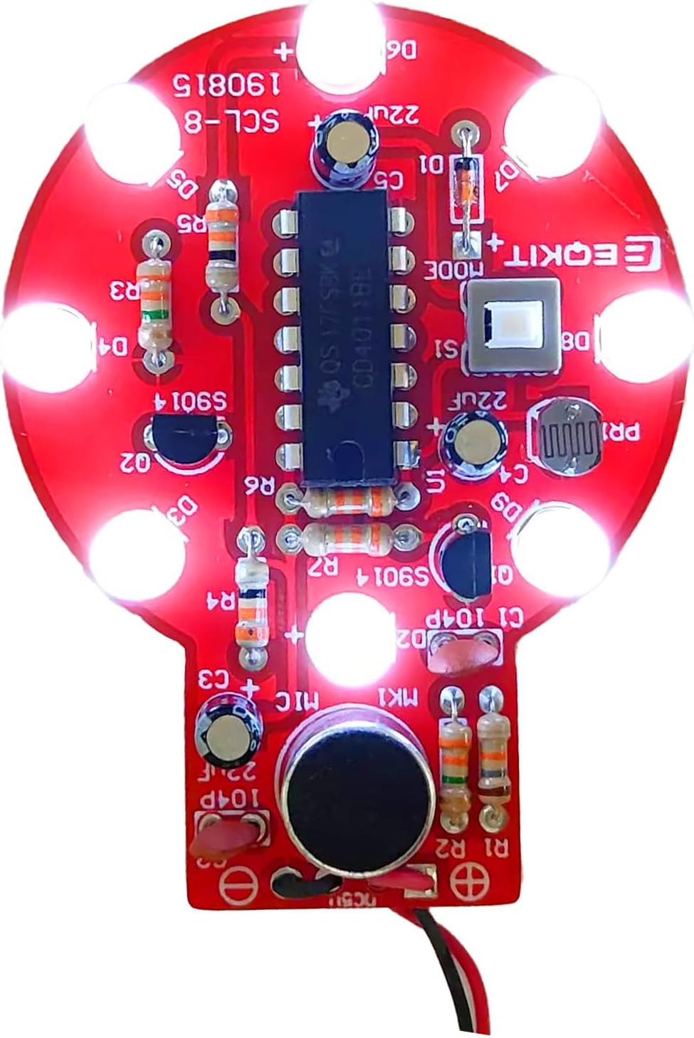 Gikfun Sound and Light Control Delay Lamp Practice Soldering Board Kit DIY for School Learning Project EK1948