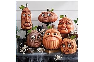 LILI 6-Pack Expressive Pumpkin Ornaments