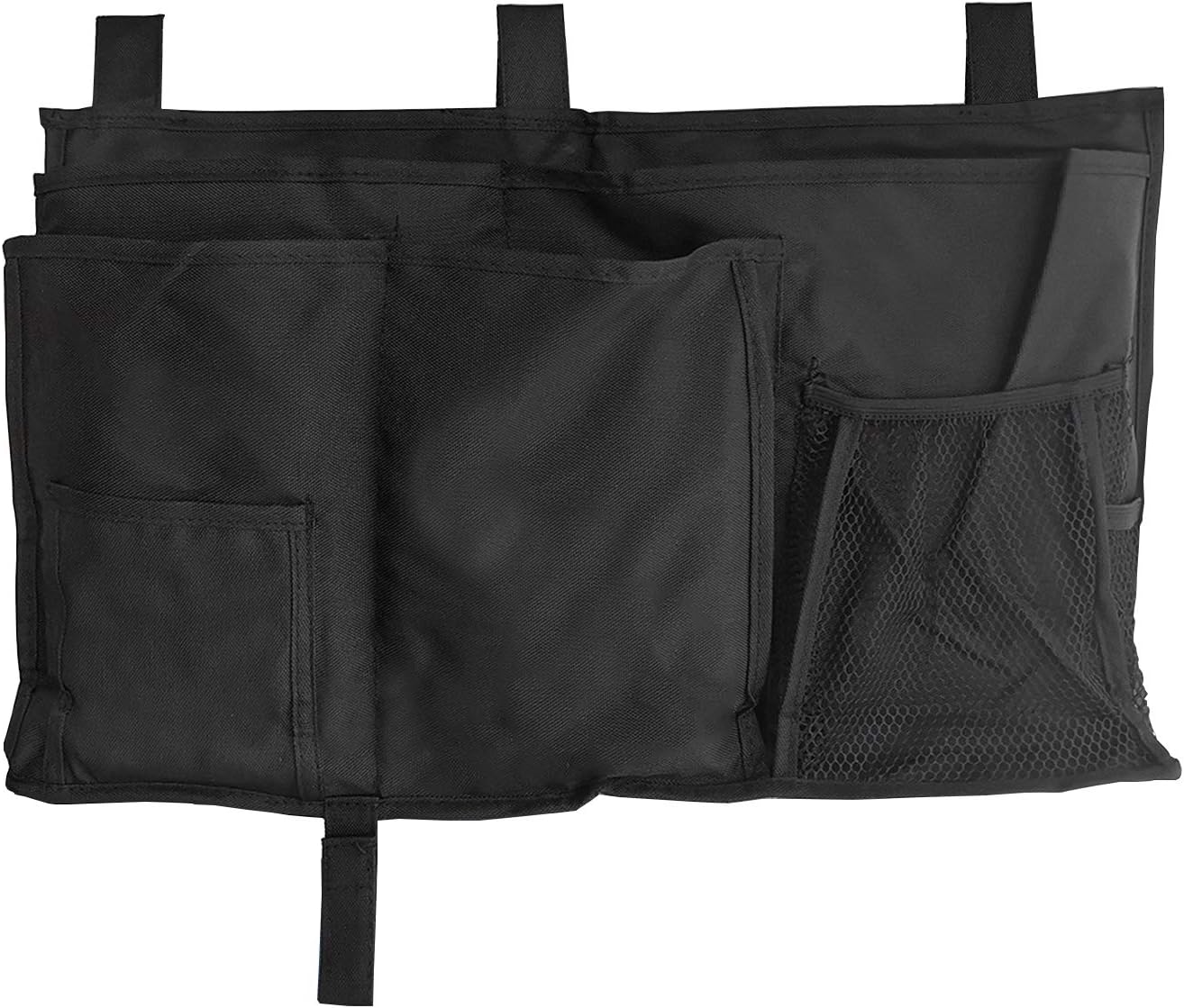 Bedside Caddy - Hanging Bedside Storage Organizer Bag for Bunk Beds Sofa (Black)