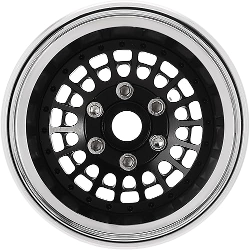 Miniatura 4 de INJORA 1.9" Beadlock Llanta de rueda Offset -0.394 in Rueda de aluminio para SCX10 Pro TRX4 VS4-10 Gen8 110 RC Crawler Car (negro)