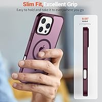 Vista 1354 de SUPFINE Funda magnética para iPhone 11 (compatible con MagSafe) (protección contra caídas de grado militar), translúcida mate a prueba de golpes