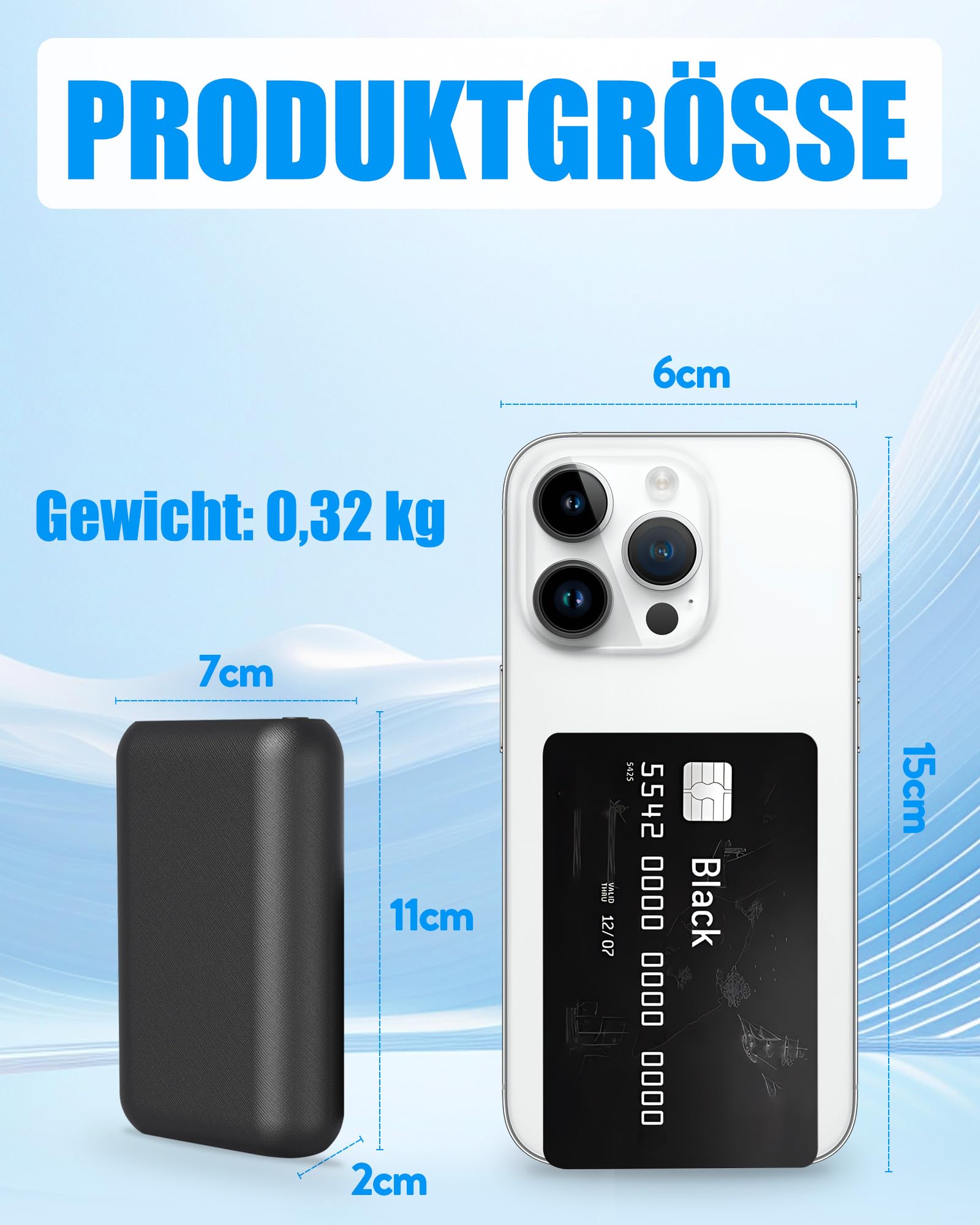 21V 20000mAh Akku für Kühlweste mit 3 Geschwindigkeitsstufen, Kompatibel mit Kühlventilatorwesten, Leicht & Tragbar