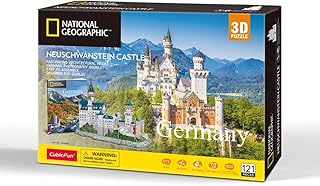 Comprar Cubic Fun- CubicFun 660990 National Geographic Puzle Castillo de Neuschwanstein, Juego de Manualidades 3D con 121 Piezas, maquetas para niños a Partir de 8 años