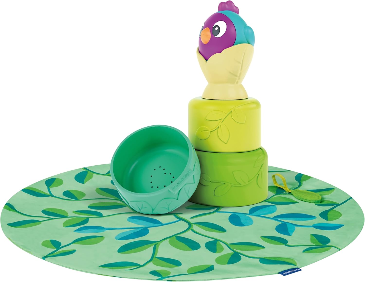 Ravensburger Play + 34007 3-in-1 Stacking Cups Little Bird Toy for Babies from 6 Months French Version