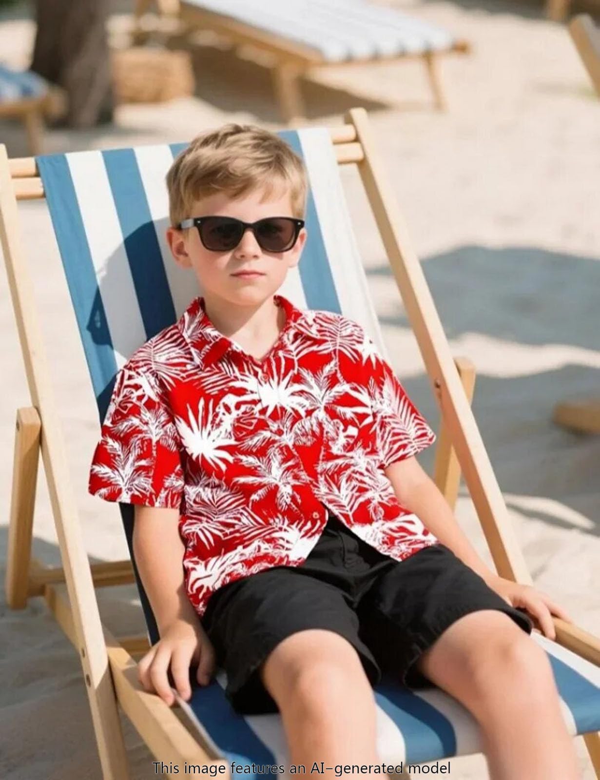 Chemise Hawaïenne pour Enfants Garçons, Chemise Manches Courtes, XSmall-Large, 5-12 Ans