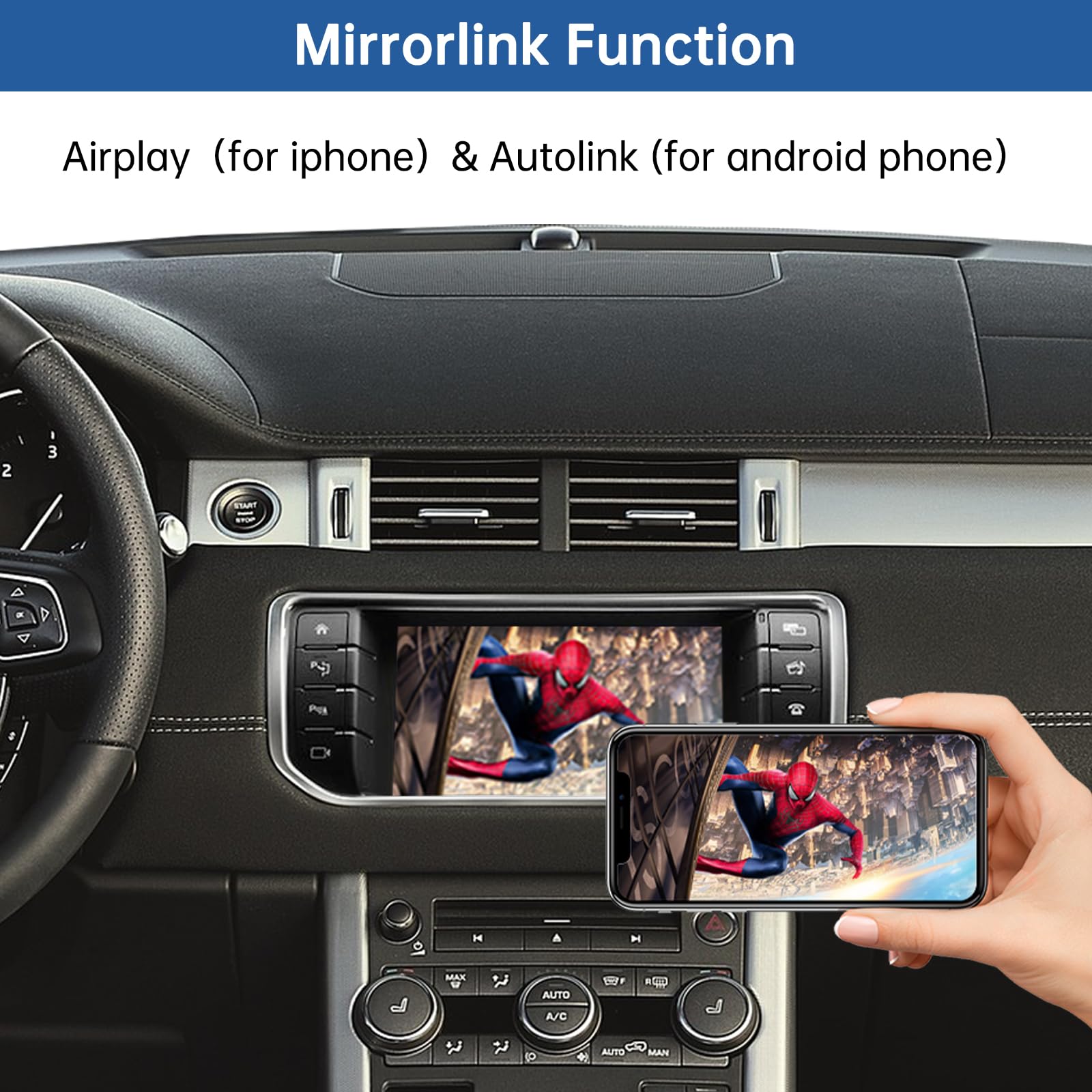 Road Top Module CarPlay sans Fil pour Land Rover avec système Bosch | Android Auto sans Fil, Interface Décodeur CarPlay, MirrorLink, Navigation