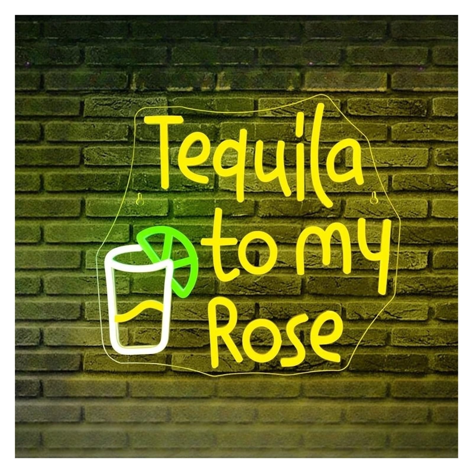 LEMST Signs Lamp Tequila to My Rose Neon Sign Dimmable Light for Wall Decor Party Bar Wine Room Shop Decoration 36cmх33cm