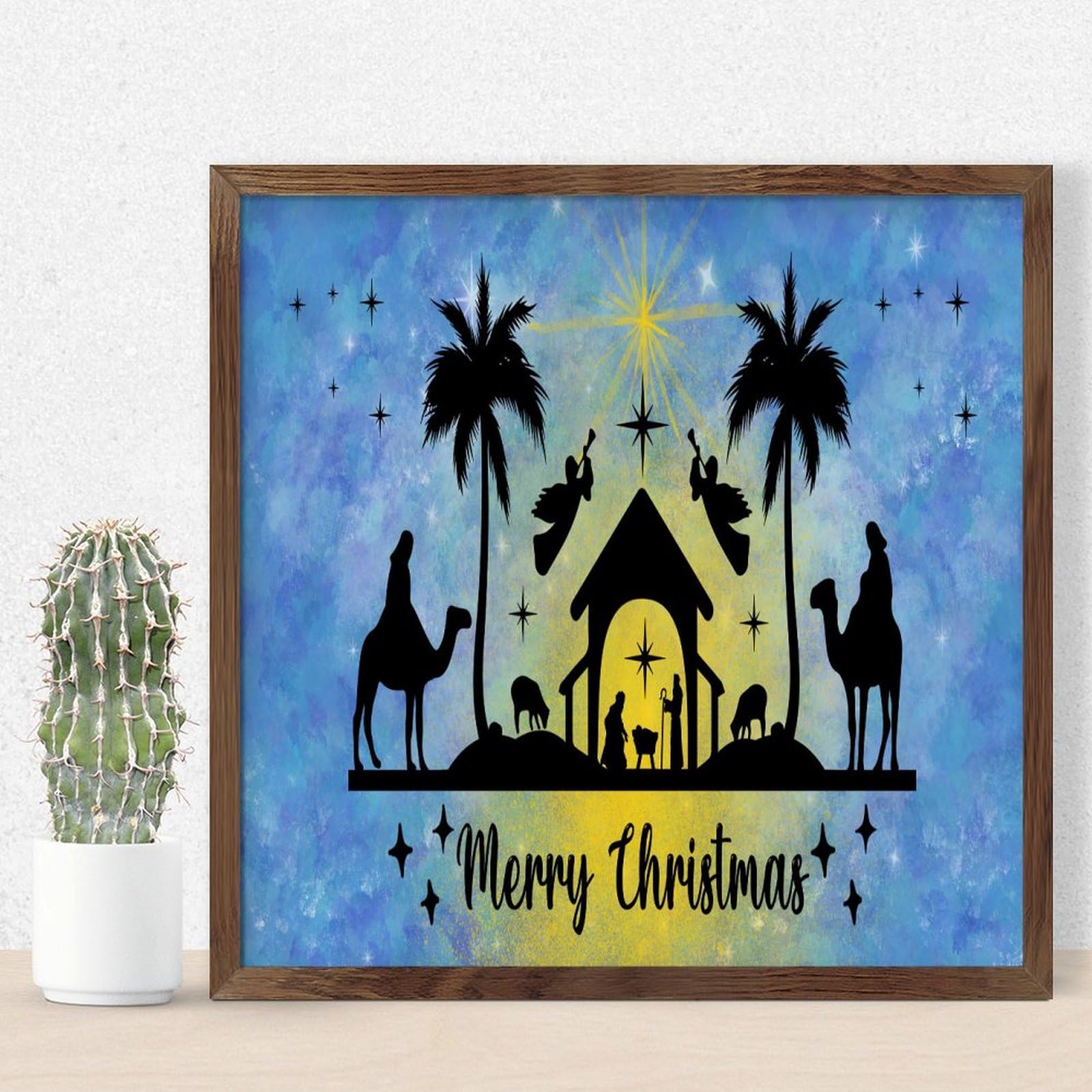 Panneau de decoration Noel en bois le cadeau ideal pour embellir la maison