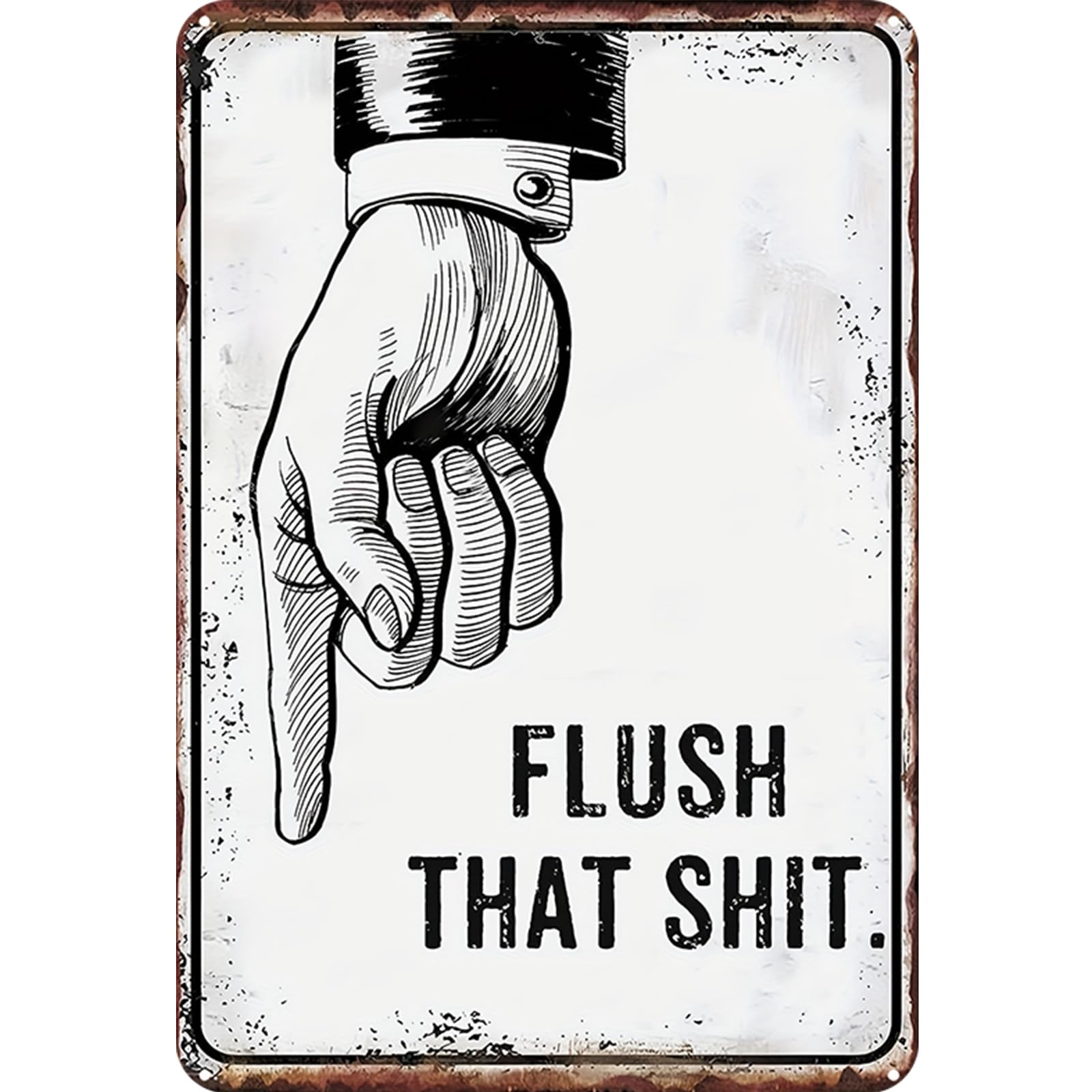 Humorous Toilet Signs Metal Tin Wall Decor 30x40cm Vintage Bathroom Art Plaque Wall Art for Home and Restroom
