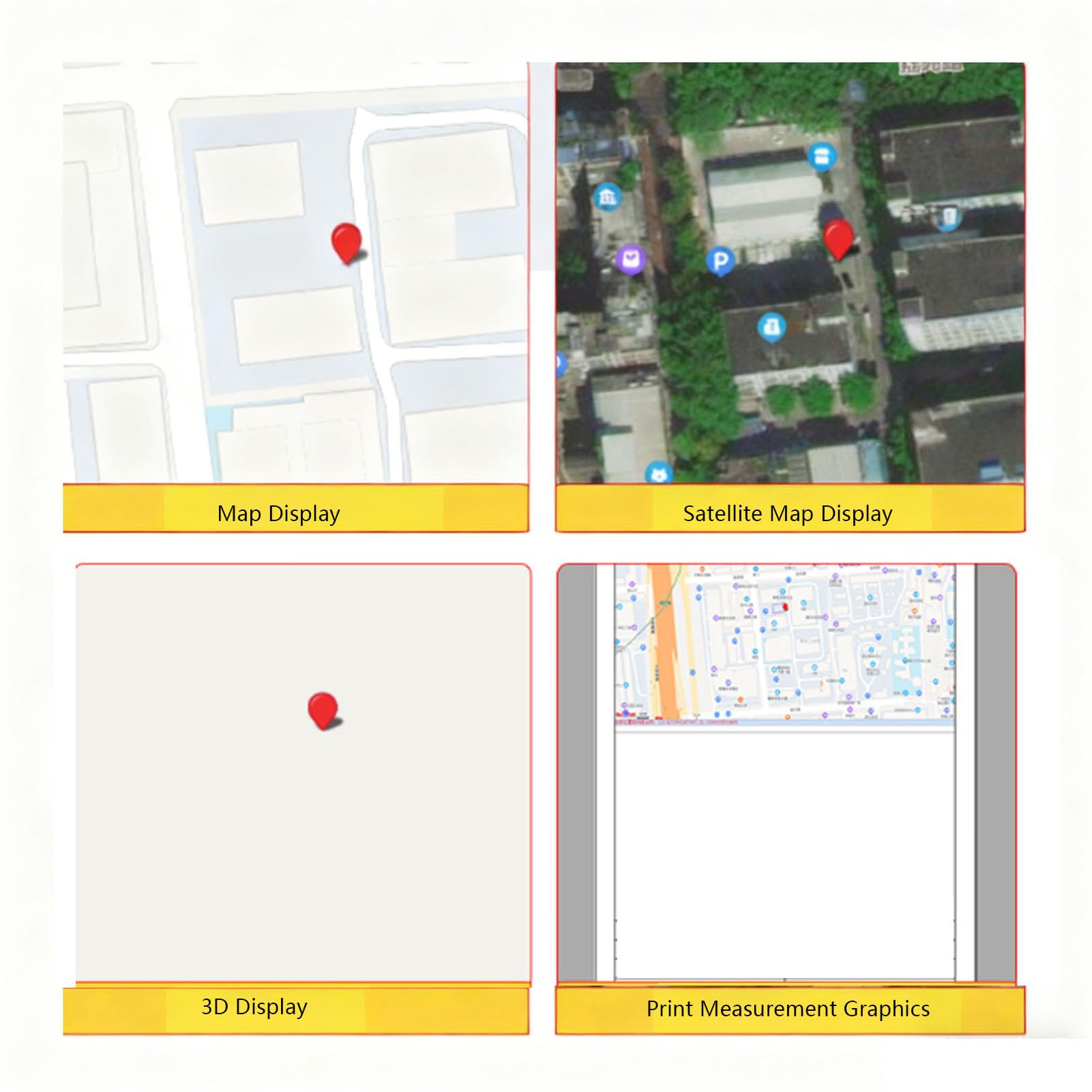 Zerodis Appareil de Mesure de GPS, Compteur Terrestre GPS Portable, équipement D'arpentage Facile à Transporter pour Les Ranchs, Les Jardins, Les Terres Agricoles et la Mesure de