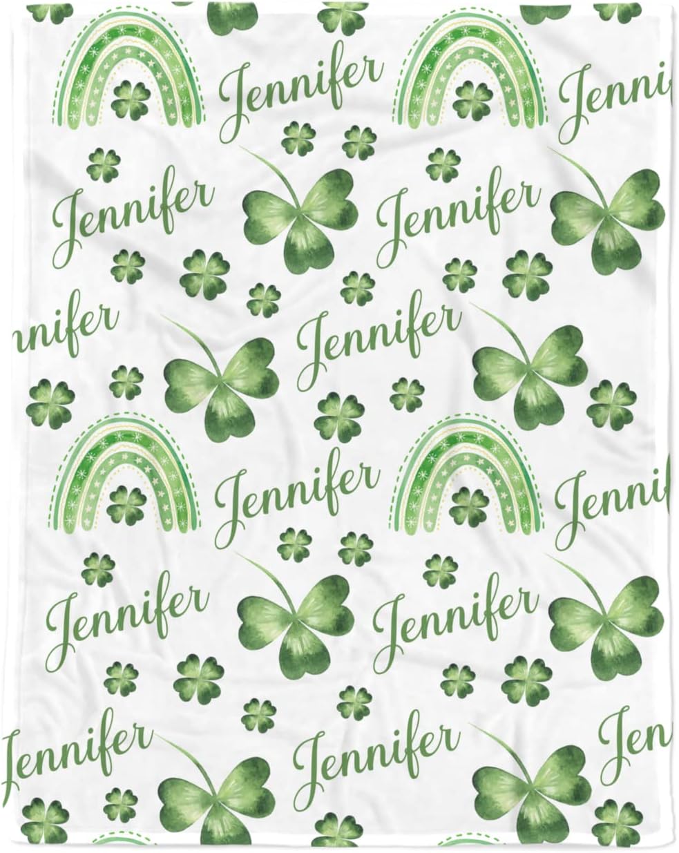 Personalized Saint Patricks Day Blanket,Rainbow St Patricks