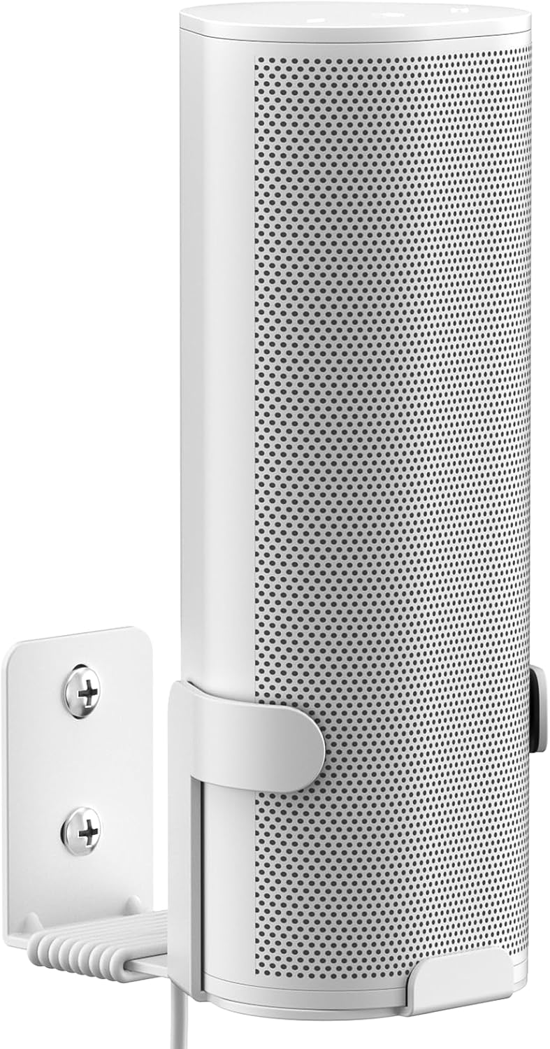 Upgraded Metal Wall Mount for Sonos Roam, Roam 2 & Roam SL – Heavy-Duty Speaker Bracket for Sonos Roma Mount Holds Up to 30 lbs Easy Installation, White