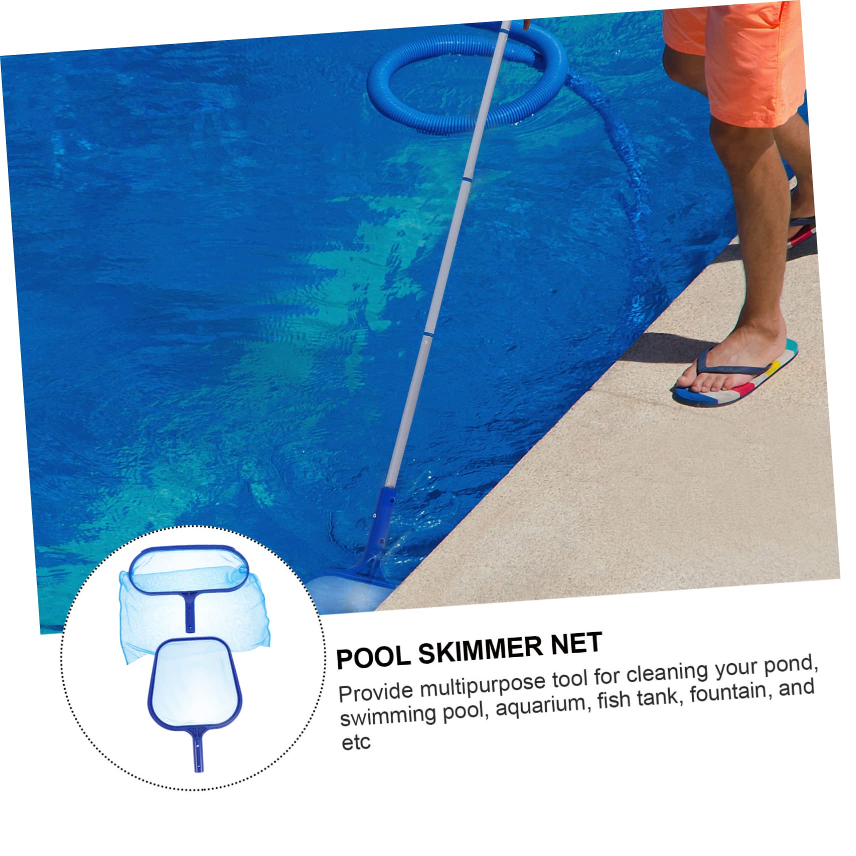 YARNOW 2 Juegos Red De Limpieza De Piscinas Rastrillos Accesorios para Redes De Limpieza De Piscinas Accesorios para Piscinas Red De Pesca De Piscina Malla Fina para Neto Aluminio