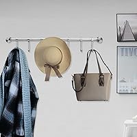 Vista 3 de Pot Hangers 2 Pack - 16 Inch Wall Mount Or Under Cabinet Hanging Bars With 7 Sliding Hooks Per Rods, Heavy Duty Pot Rack Kitchen Organizer 304