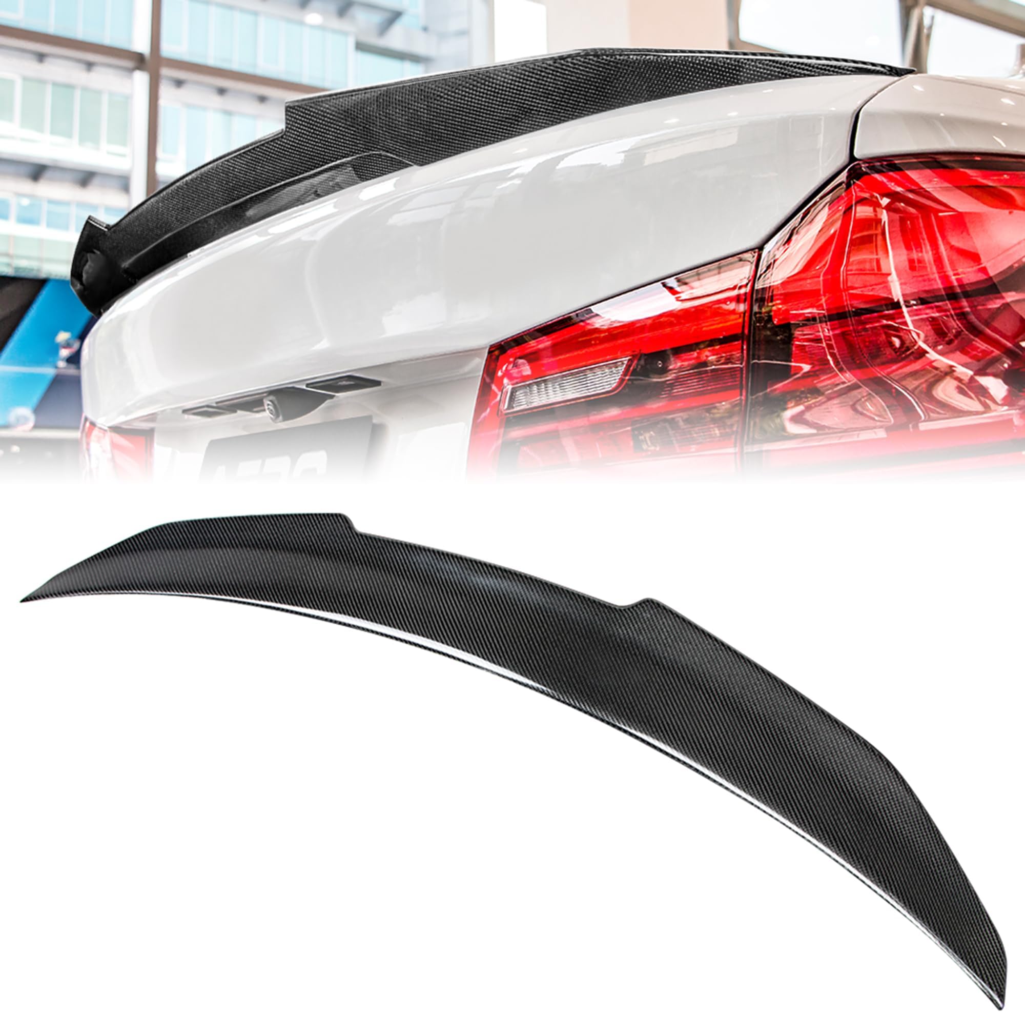 AeroBon Style G30 Carbon Fiber Trunk Spoiler For 5-Series and F90 M5, 2017-2018