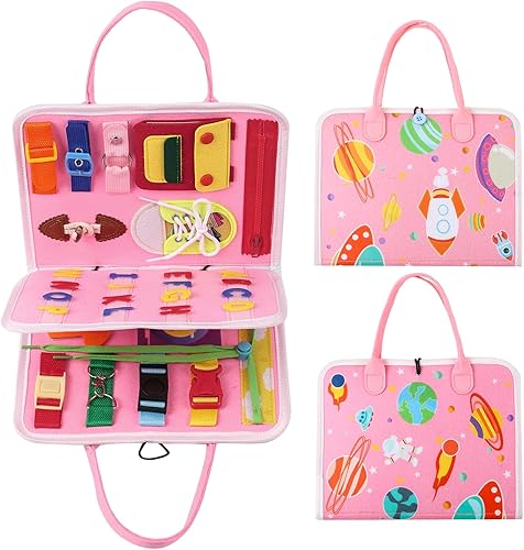 Busy Board - Juguetes Montessori para niños y niñas de 1, 2, 3, 4 años, juguetes sensoriales para niños pequeños de 1 a 3 años, tablero sensorial de