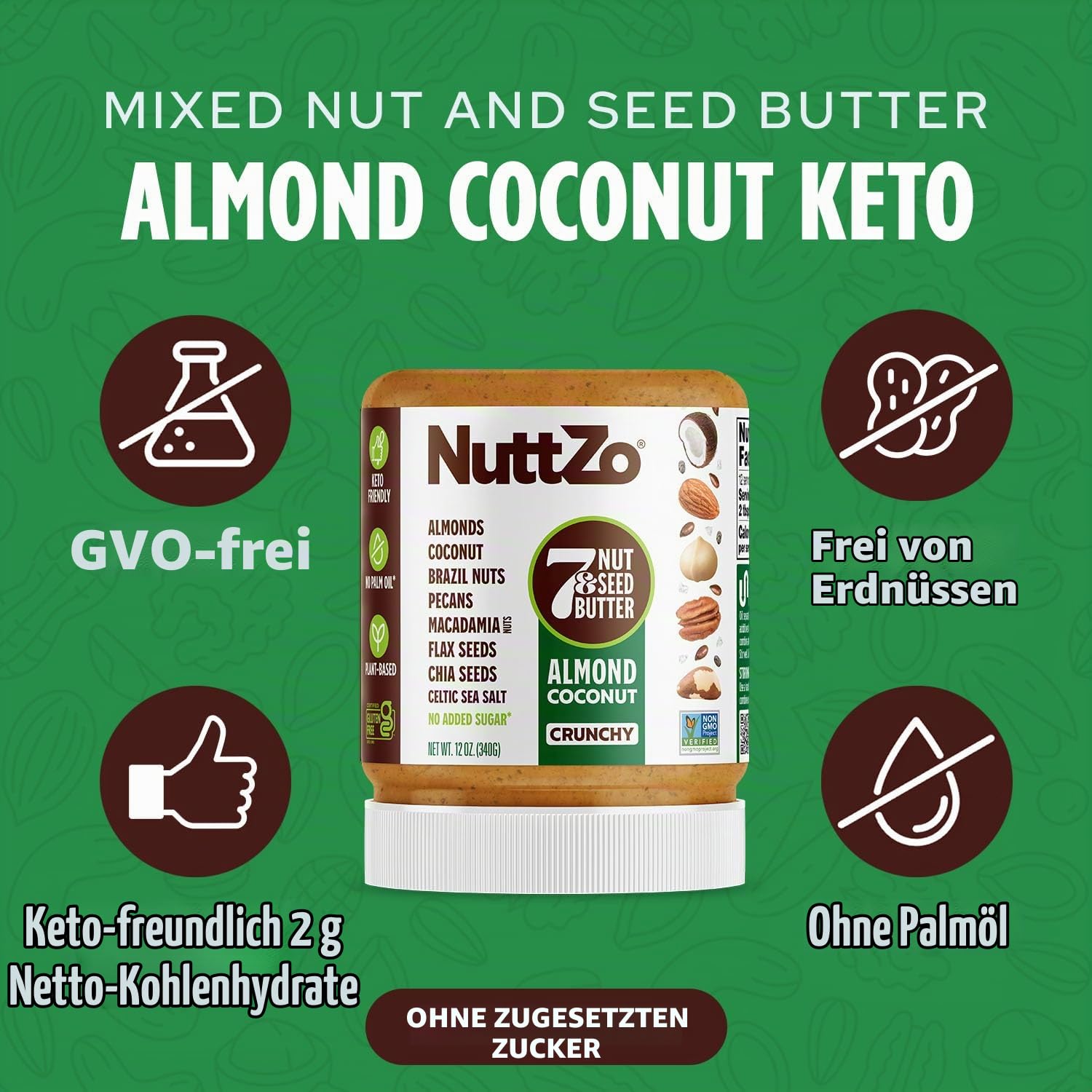 7 Nuts & Seeds Keto Butter Crunchy 12 oz