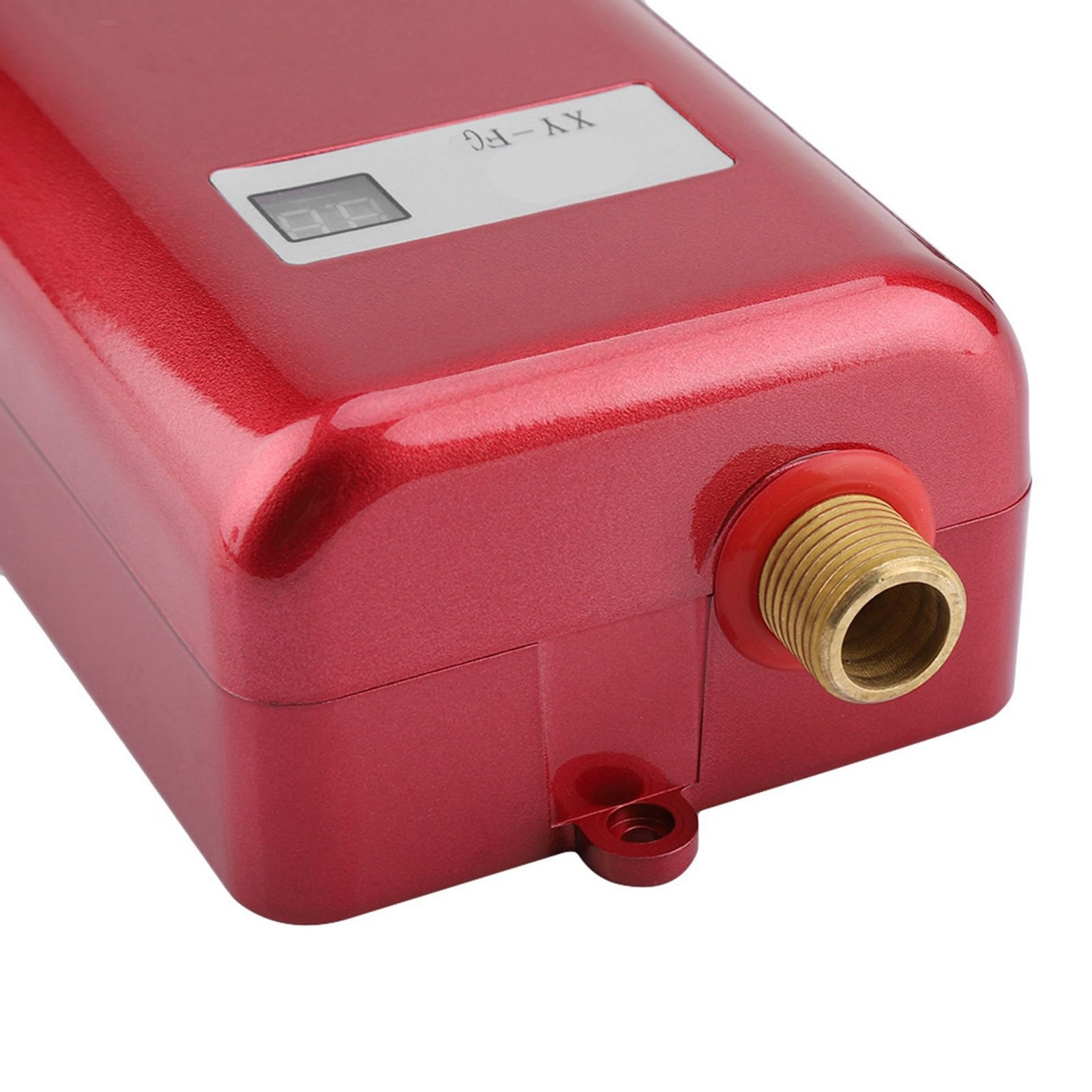 220V 3400W Mini Tankless Scaldabagno Scaldabagni Elettrici Elettrico Istantaneo Caldo Dispositivo Dell'acqua di Riscaldamento con Vite e Manuale per Casa Bagno Lavaggio EU Plug (EU Red)