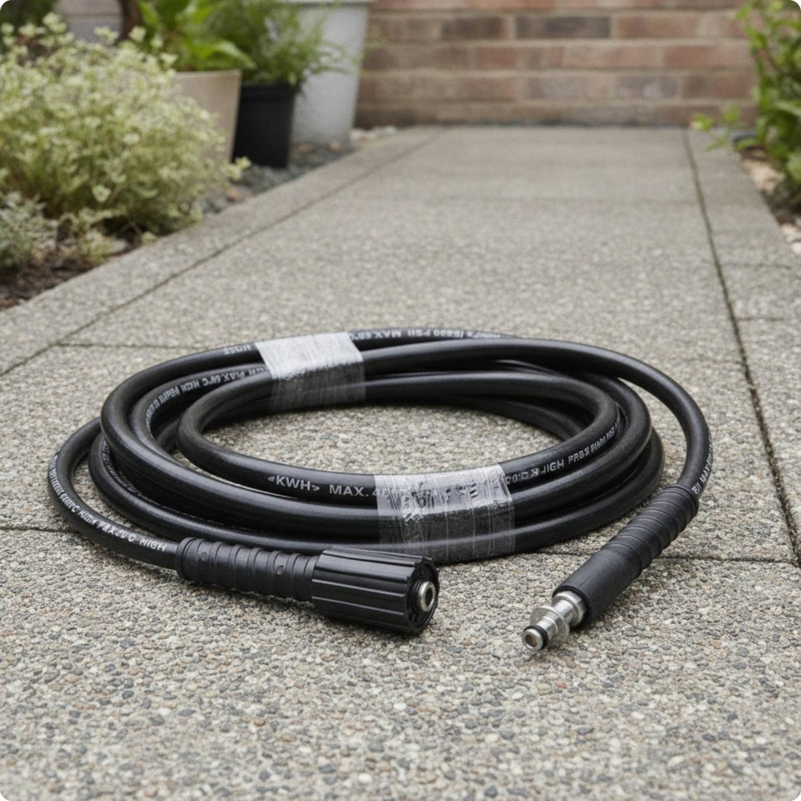 predolo para Hidrolimpiadora de Alta Presión Tubo de Lavadora de Presión Tubo de Limpieza Construcción Poliéster y PVC con Malla de Acero Adecuada para, size to 2