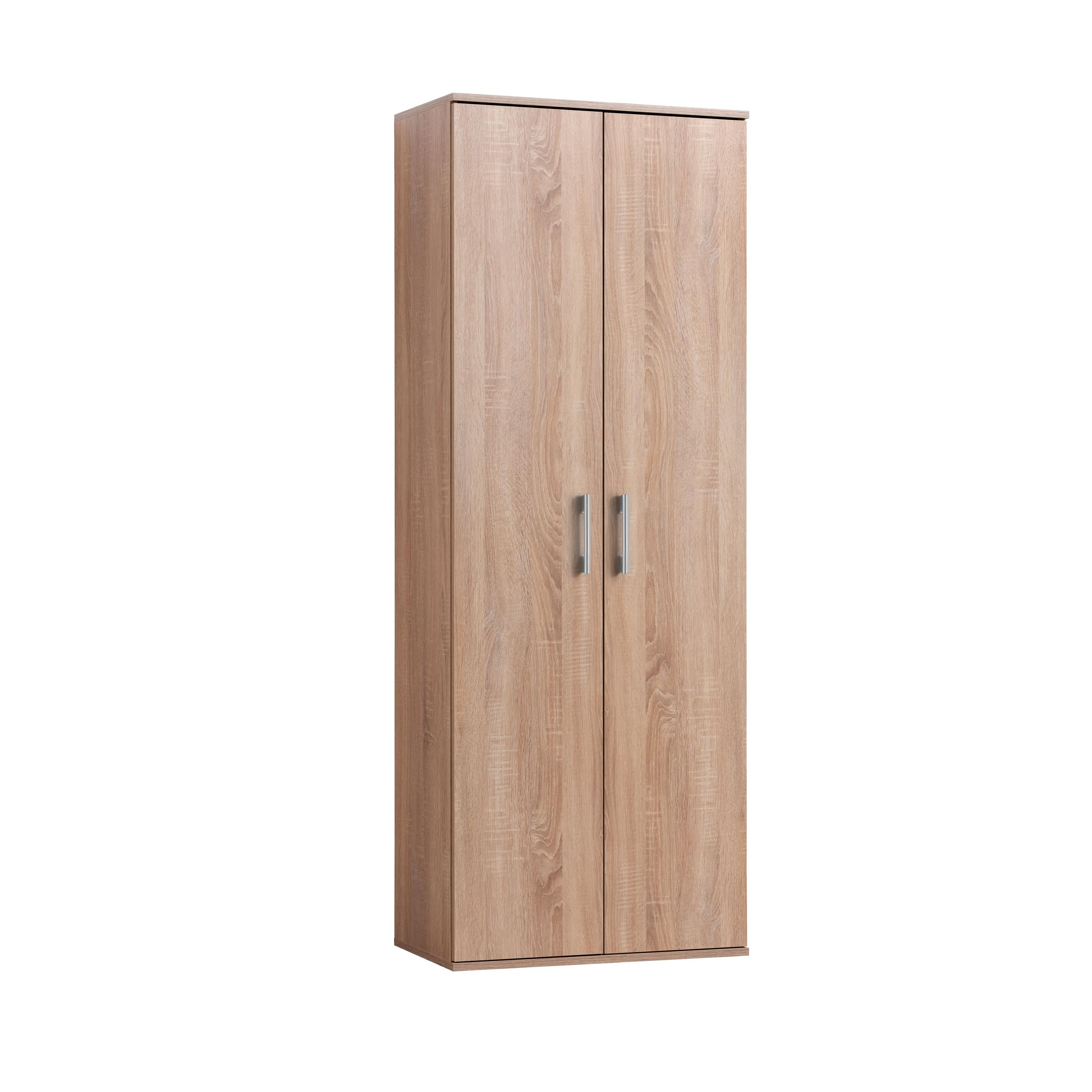 AVANTI TRENDSTORE Montanaro - Armadio multiuso in legno laminato con 2 ante a battente e 4 ripiani, disponibile in 3 colori diversi. Dimensioni LxAxP ca. 60x180x34 cm