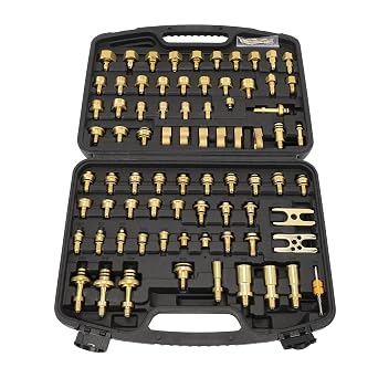Automotive Conditioning Test Kit, 77pcs Automotive Conditioning Test Kit B AC Detection Tools Connector Kit for Car Truck Auto AC