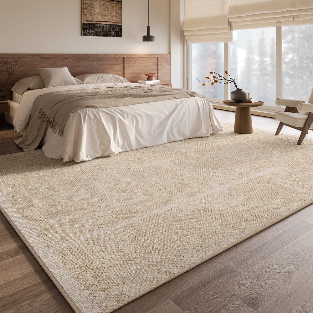 Tapis de salon style français lavable pour éliminer la poussière et les taches