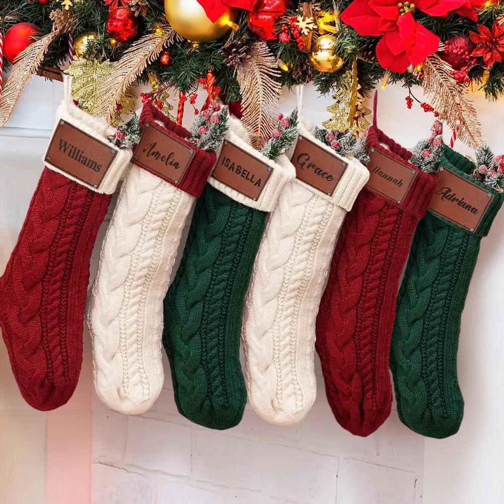 Personalized Christmas Stockings with Names, 18" Large