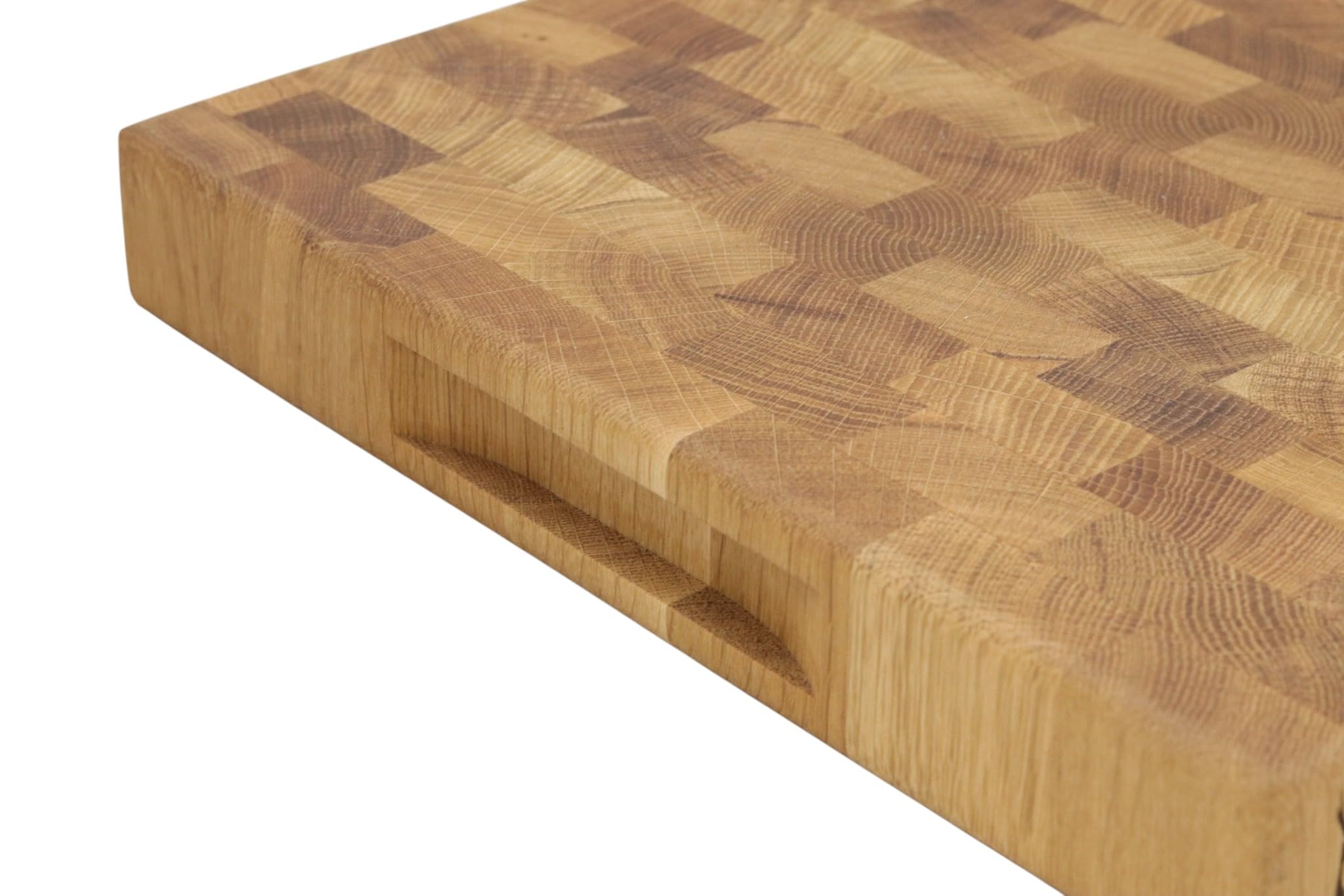 Schneidebrett END GRAIN BLOCK Eiche geölt 40x30x4 LOGO