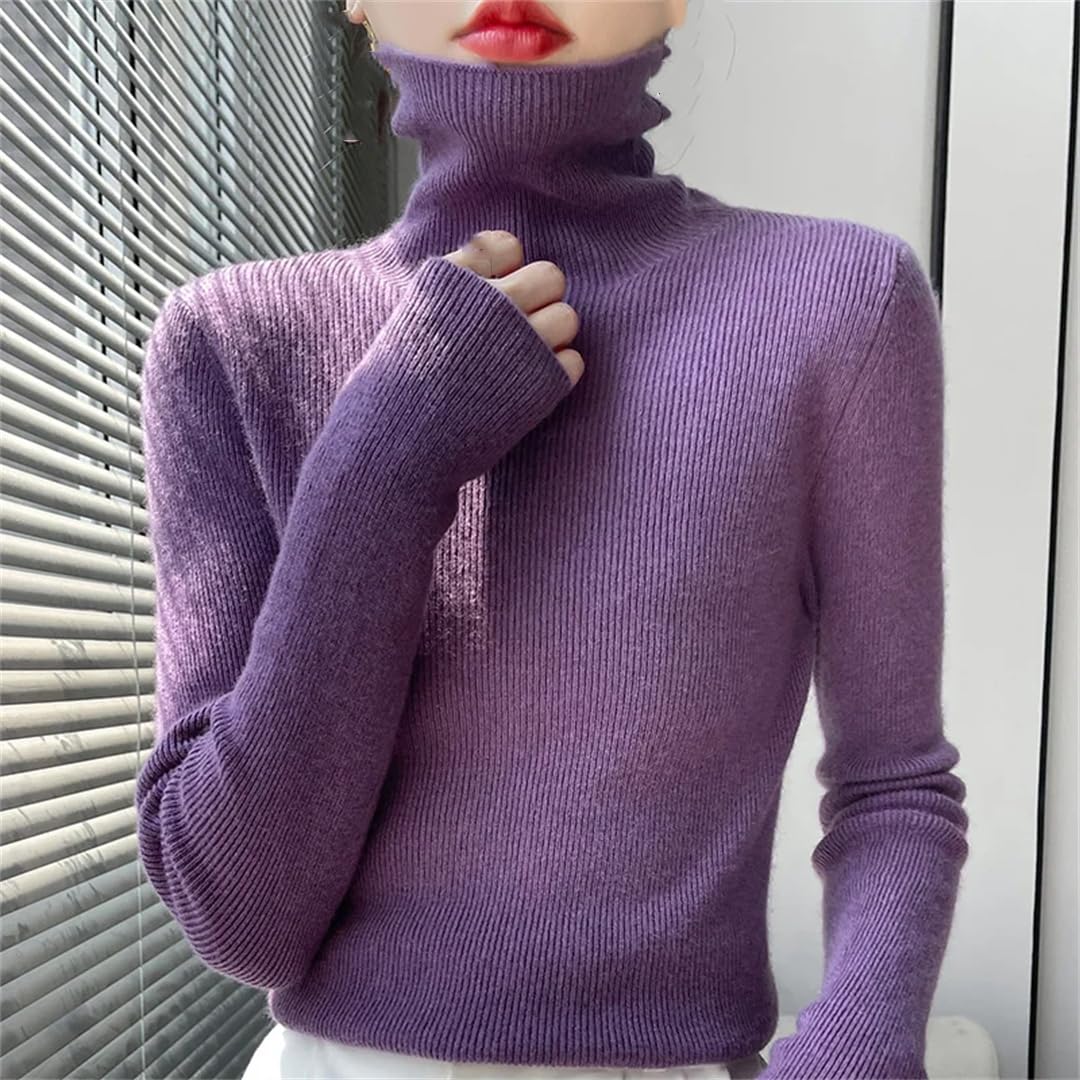 Maglione da donna autunno inverno dolcevita casual moda cashmere maglione pullover