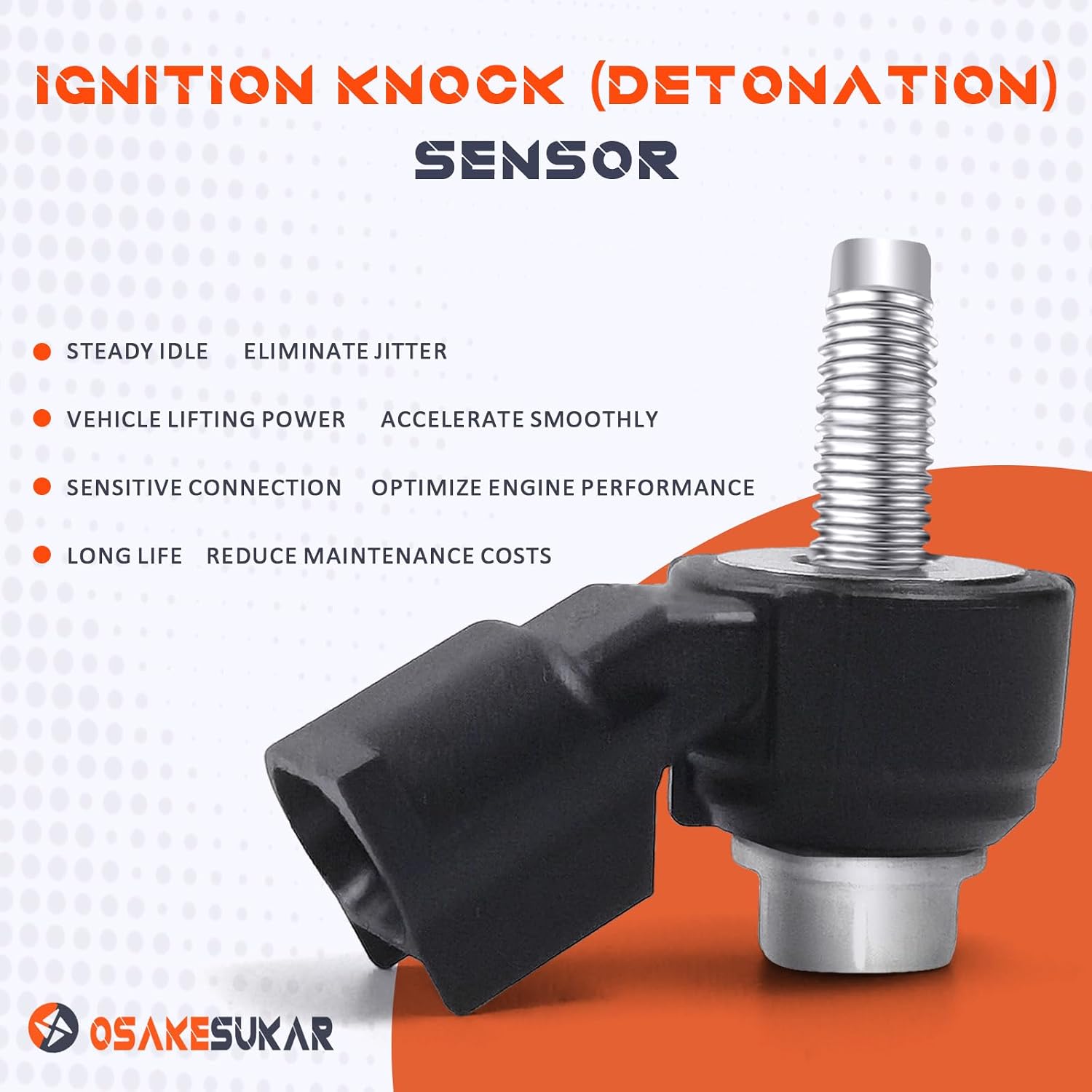 Ignition Knock (Detonation) Sensor Compatible with Buick Cadillac Chevrolet GMC Vehicles Acadia ATS Blazer Camaro Canyon CT5 CT6 CTS Envision12623095