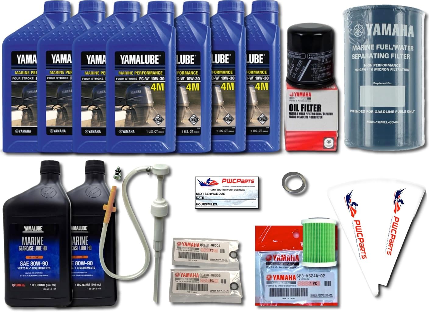 Oil Change Maintenance Kit Fits YAMAHA 4.2L F225 F250 F300/ 4.3L F350 V6 Fuel Filter Gear Lube Lower Unit Service Kit
