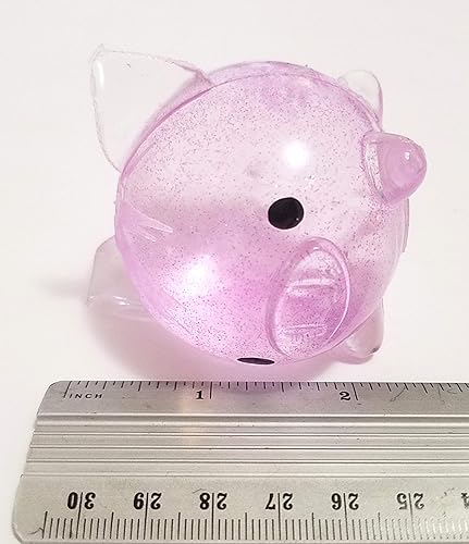 Miniatura 4 de JM Future Bola de cerdo con purpurina de cristal para aliviar el estrés, juguete divertido para niños, reductor de ansiedad, alivio de tensión para